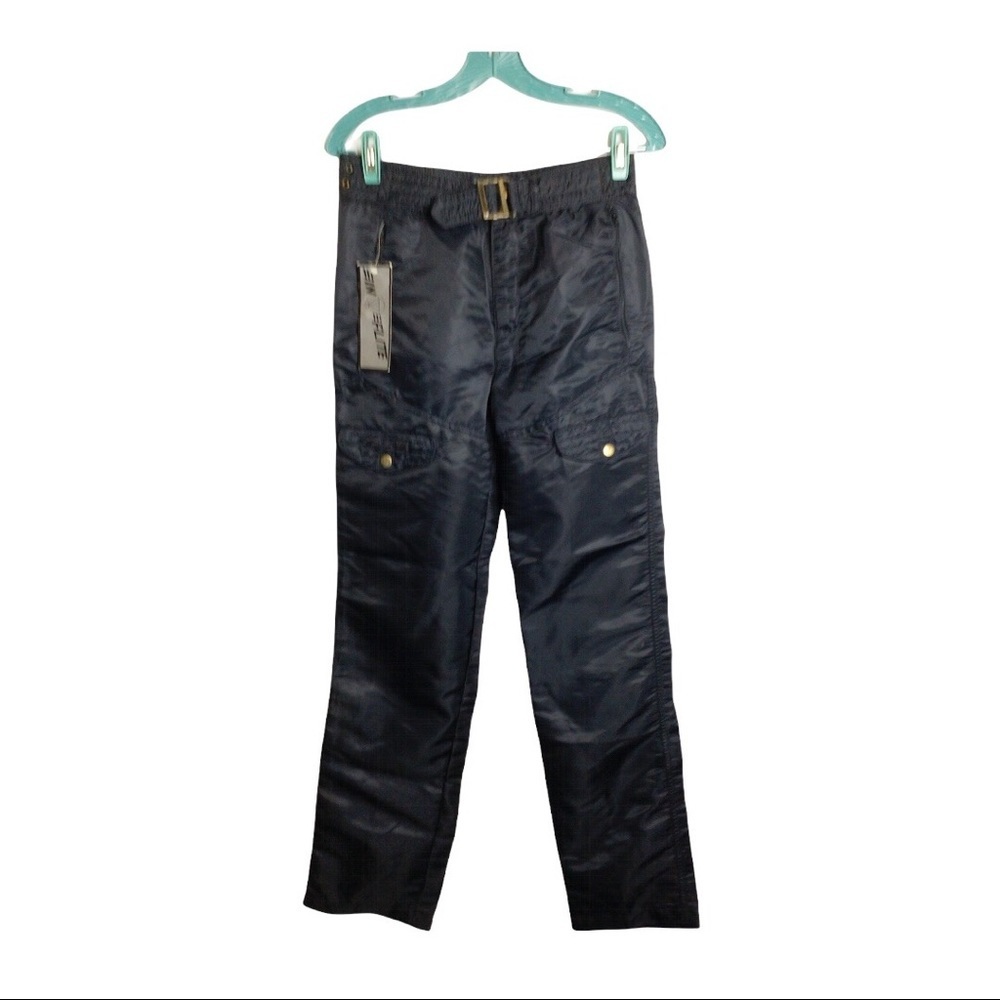 80’s Parachute pants. Black vintage Waist 28-29 inches Inseam 34, UNISEX